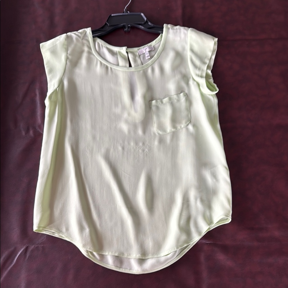 Joie Yellow Cap Sleeve Blouse